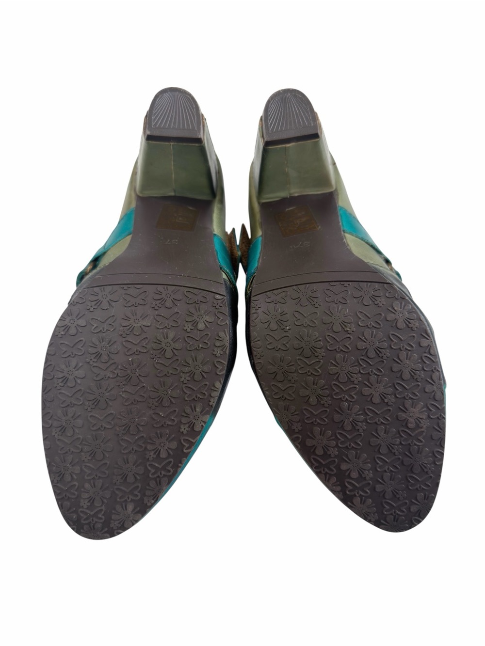 L’Artiste by Spring Step Wondrous Teal Green Leather Heel Oxfords Size US 6.5-7 - Picture 10 of 15